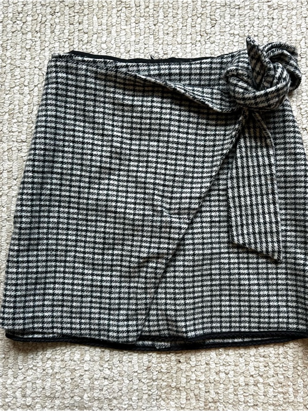 Wilfred Plaid Front Wrap Mini Skirt